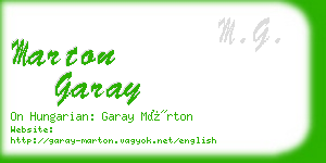 marton garay business card